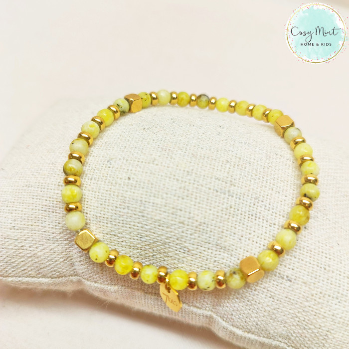 Bracelet élastique jaune