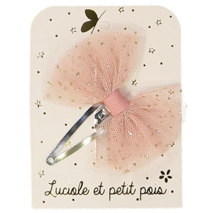 Barrette tutu - Rose poudré