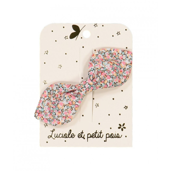 Barrette noeud lapin pepper corail