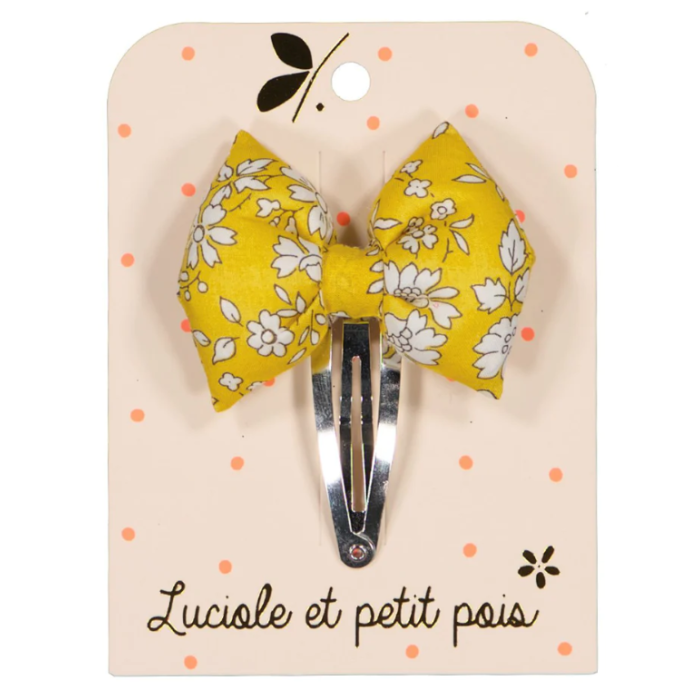 Barrette noeud papillon - Liberty Capel safran