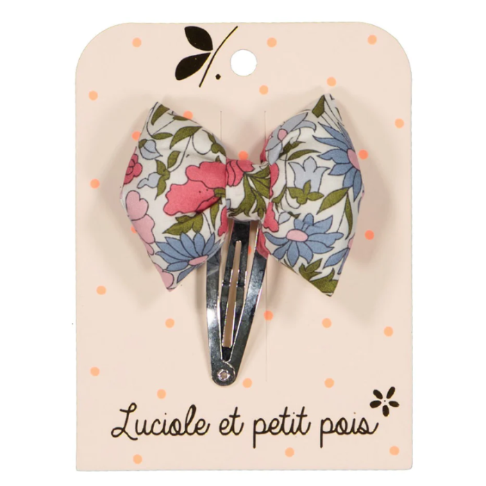 Barrette noeud papillon - Liberty Poppy and Daisy