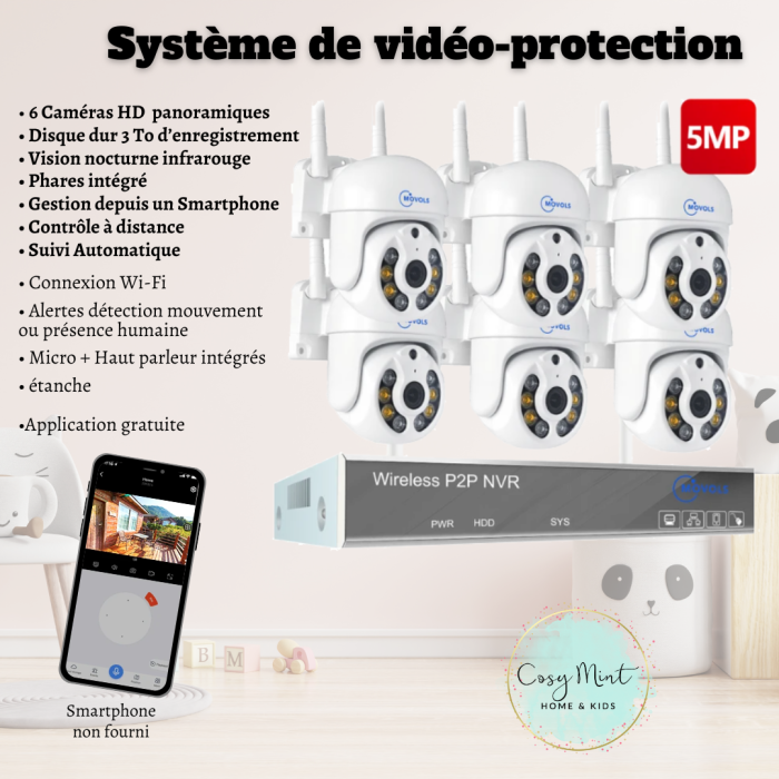 Système de vidéoprotection 2 à 8 caméras