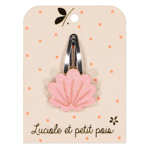 Barrette coquillage rose