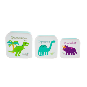 Lot de 3 lunch box Dinosaures