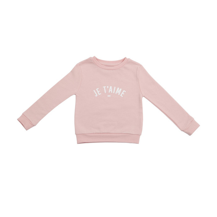 Sweat rose Je t'aime 4 ans