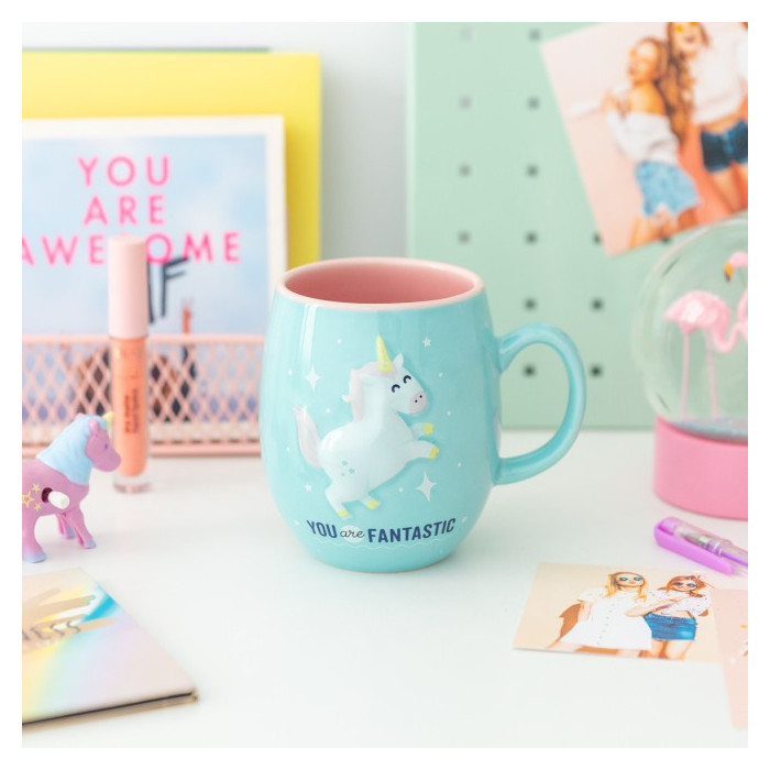 Mug en relief avec licorne - You are fantastic